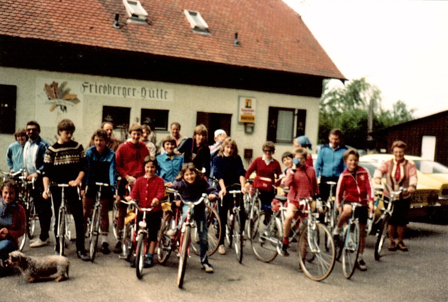 Gruppenfoto Jugendgruppe Radtour 1984